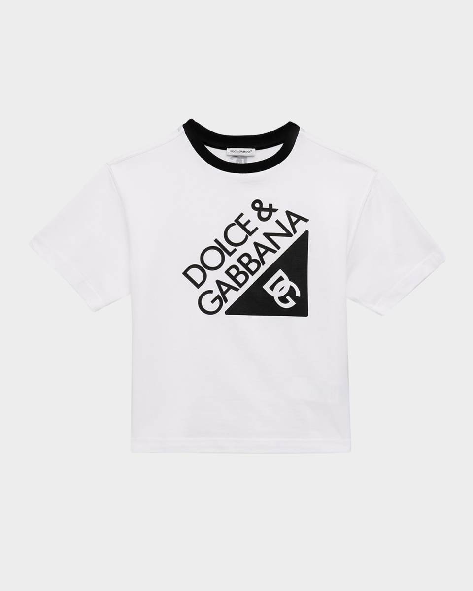 Boy's Rubberized Logo Short-Sleeve T-Shirt, Size 4-